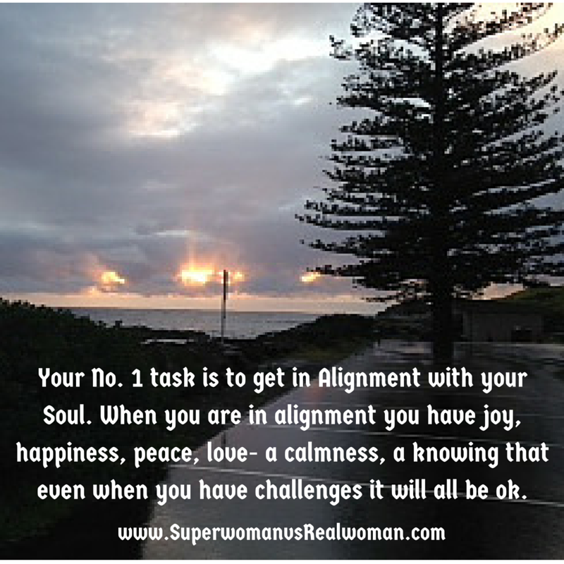 your no. 1 task is to get in alignment with your soul